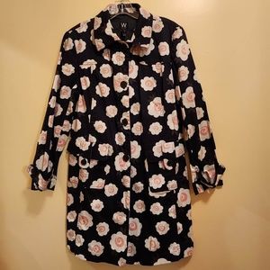 Work to Weekend Trench Coat Button Up Jacket L